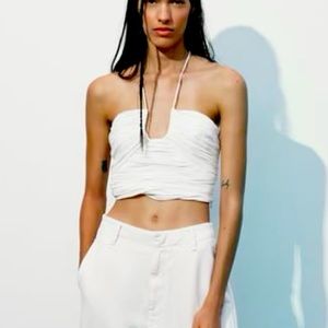 Zara draped halter top - SMALL